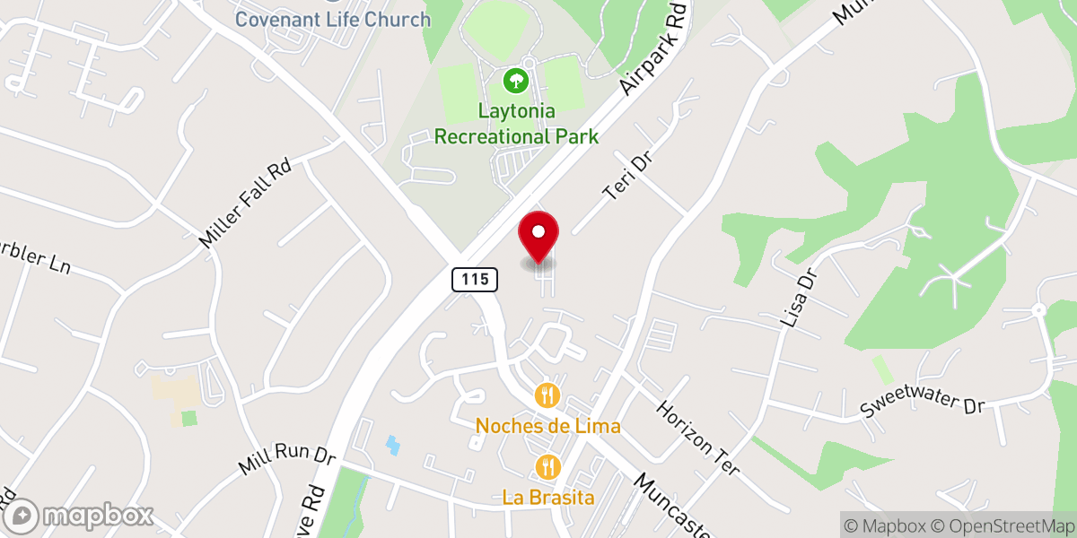 Map showing location of Central Baptist Church