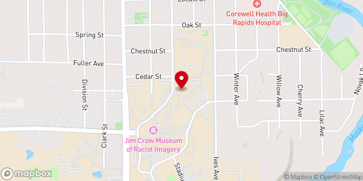 Map showing location of Real Life Campus Ministries