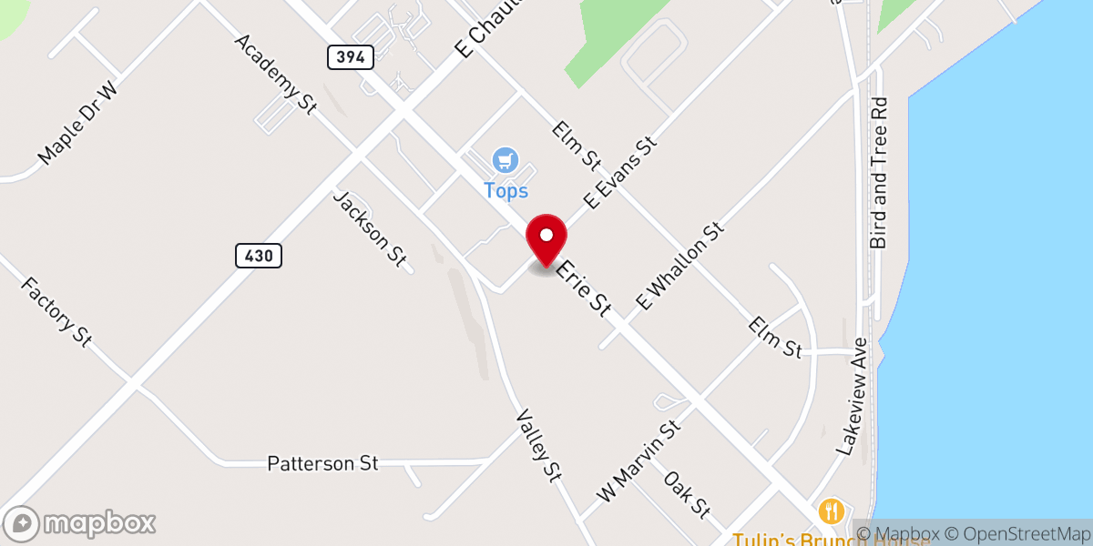 Map showing location of St Paul's Episcopal Church