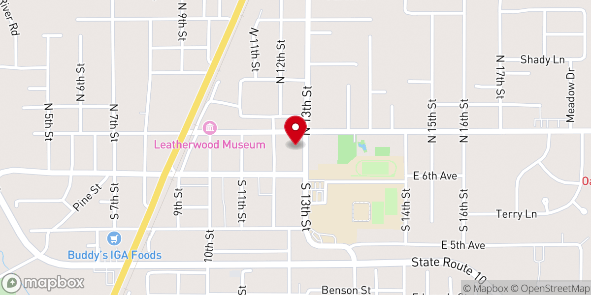 Map showing location of Beaver Creek Baptist Church