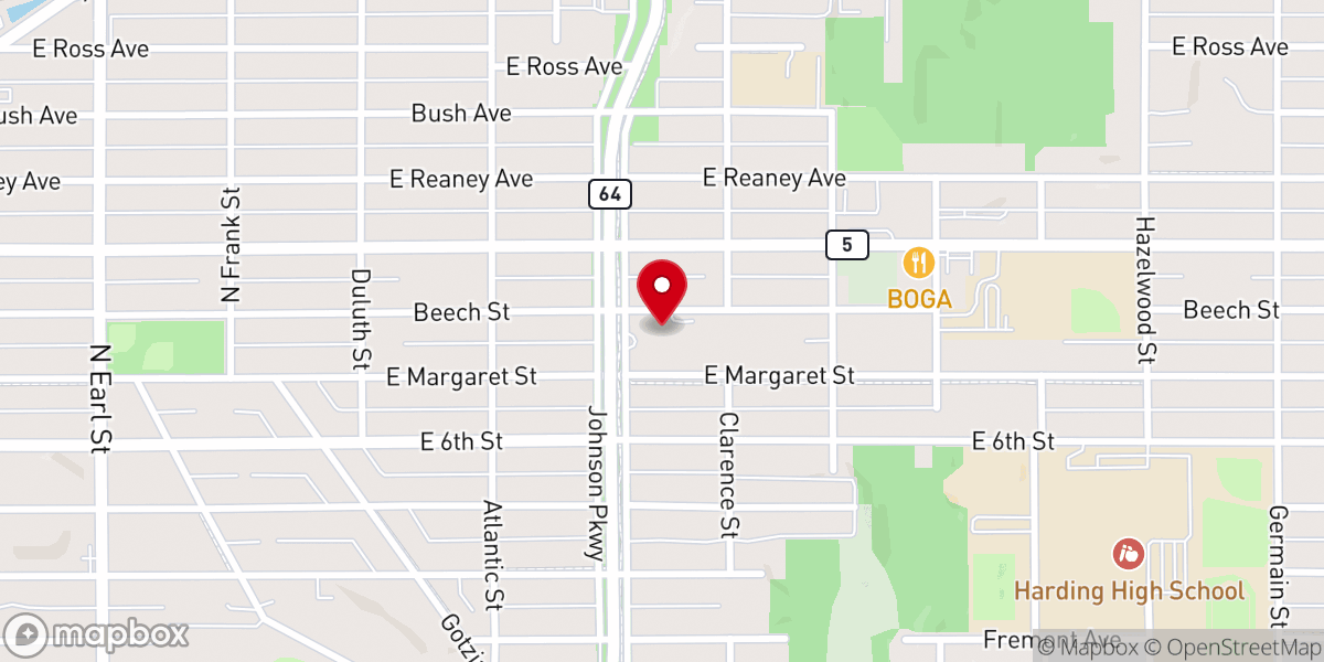 Map showing location of Our Saviour's Lutheran Church (LCMS)