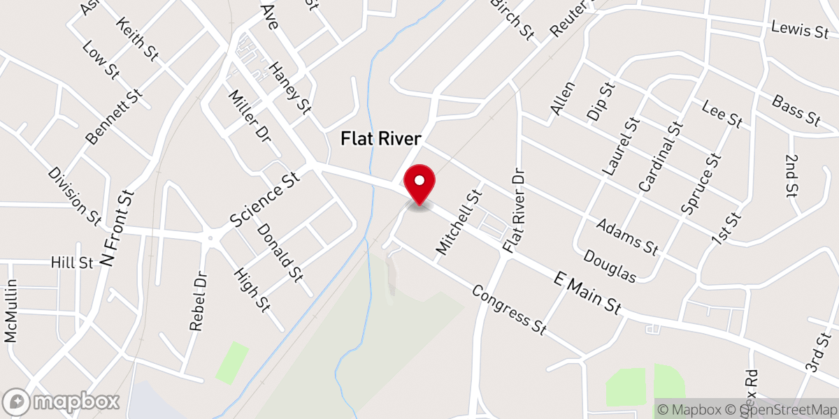 Map showing location of Crossroads Community Worship Center