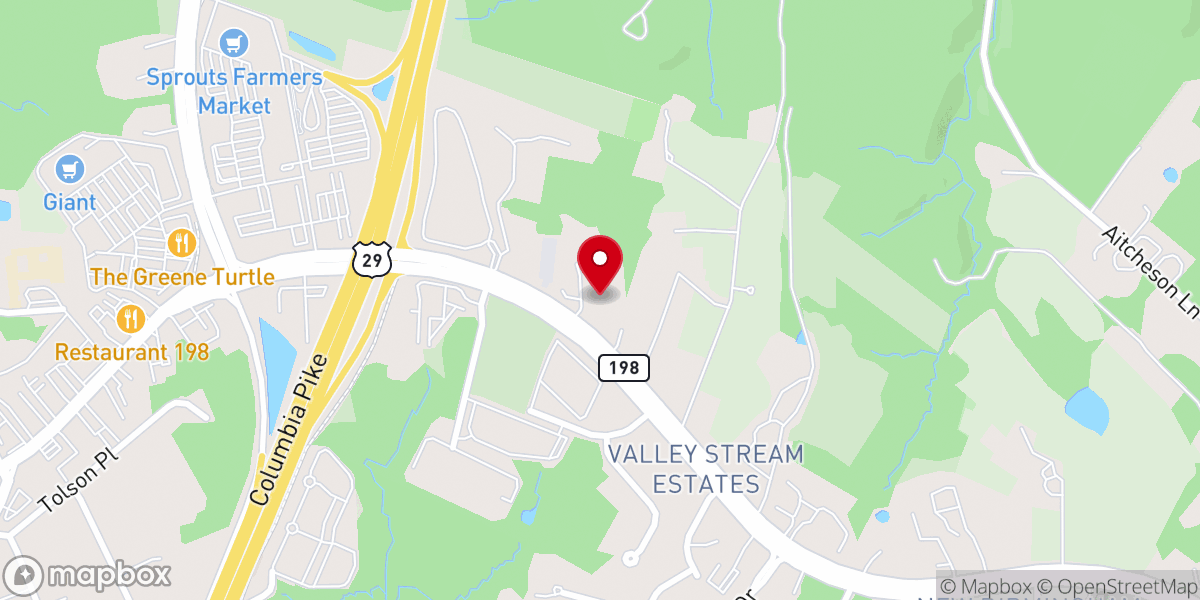 Map showing location of Korean Bible Church