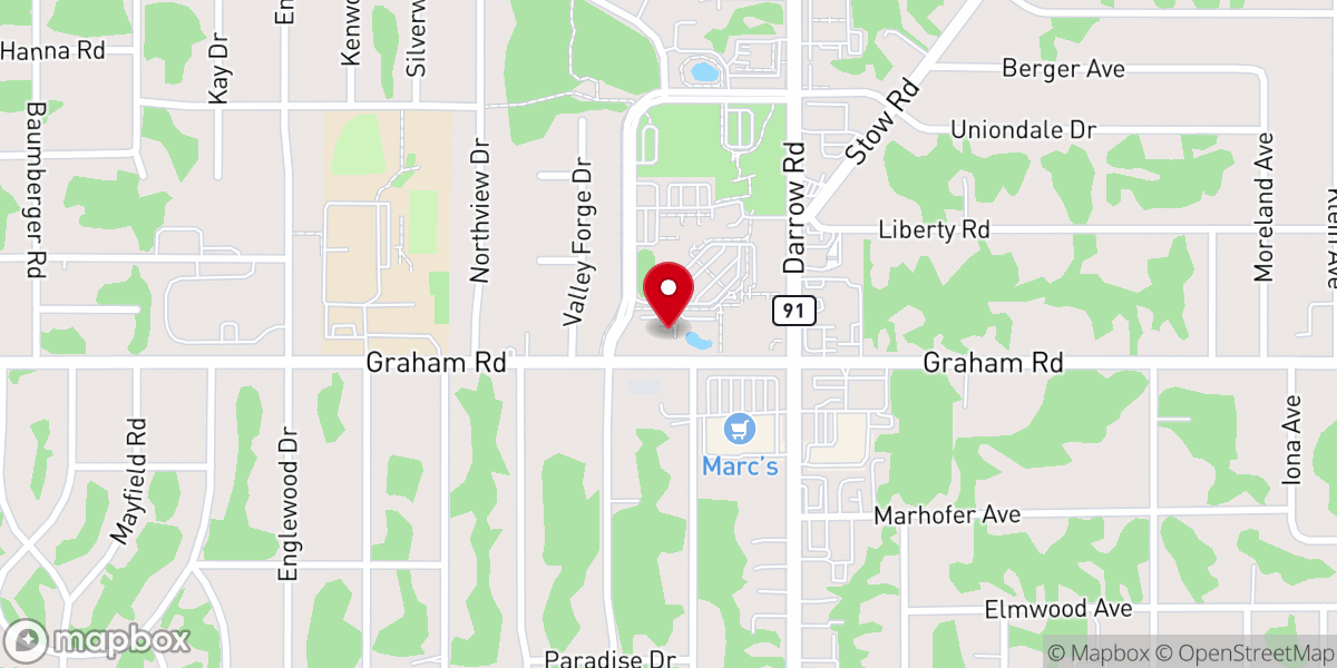 Map showing location of Resurrection Evangelical Lutheran Church of the Western Reserve
