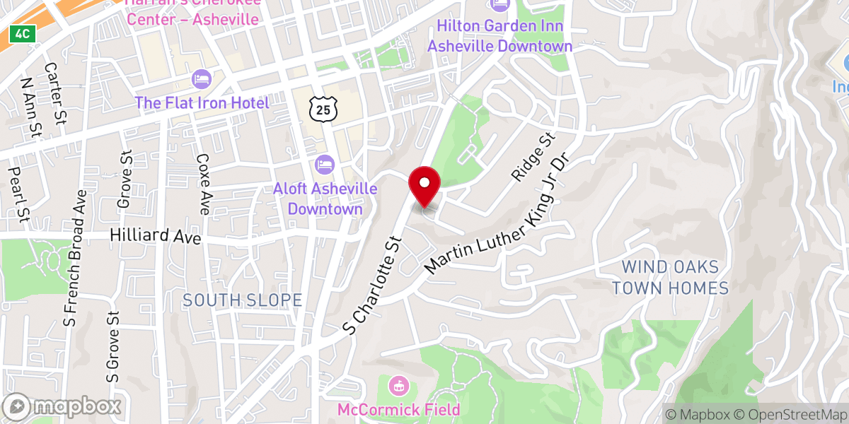 Map showing location of St Matthias' Episcopal Church