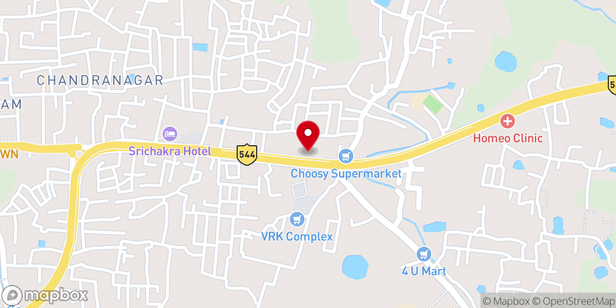 Map showing location of Global Harvest Fellowship Church, Palakkad