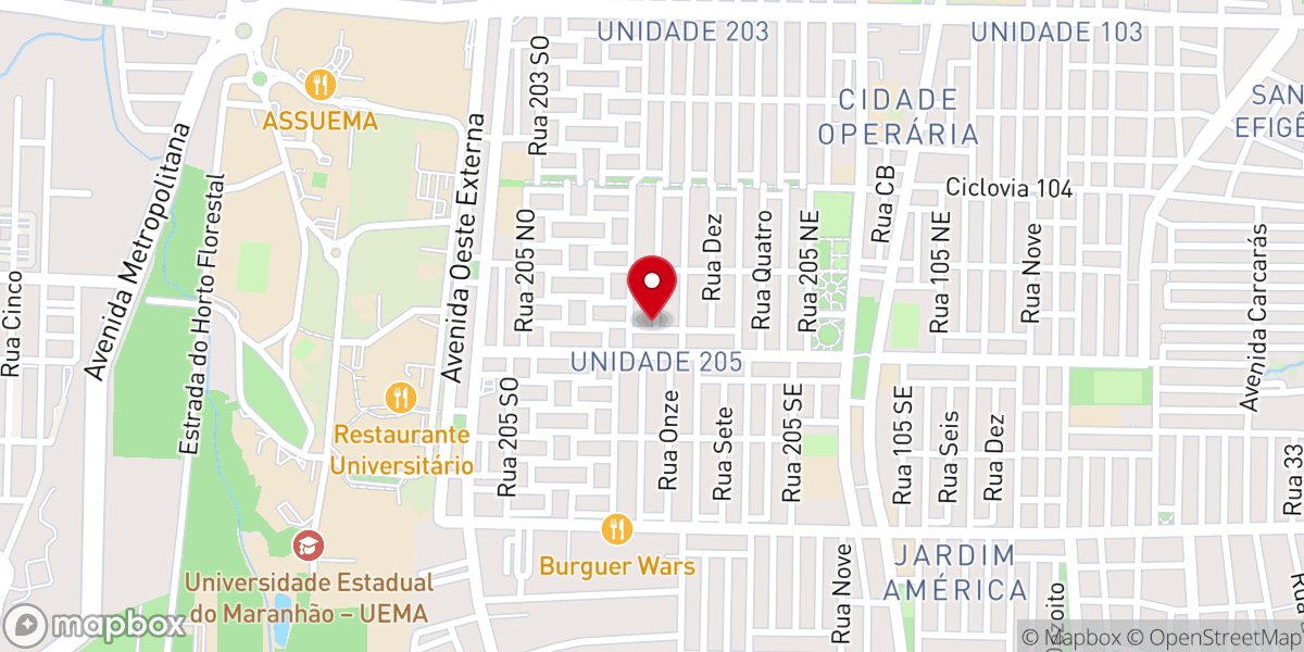 Map showing location of Igreja Da Aliança