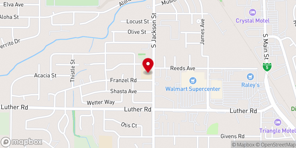 Map showing location of Red Bluff Seventh-Day Adventist Church