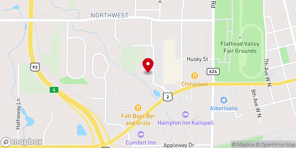 Map showing location of Riverside Alliance Church