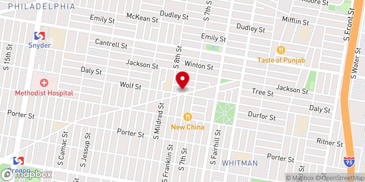 Map showing location of Gilead Praise & Worship Center Inc