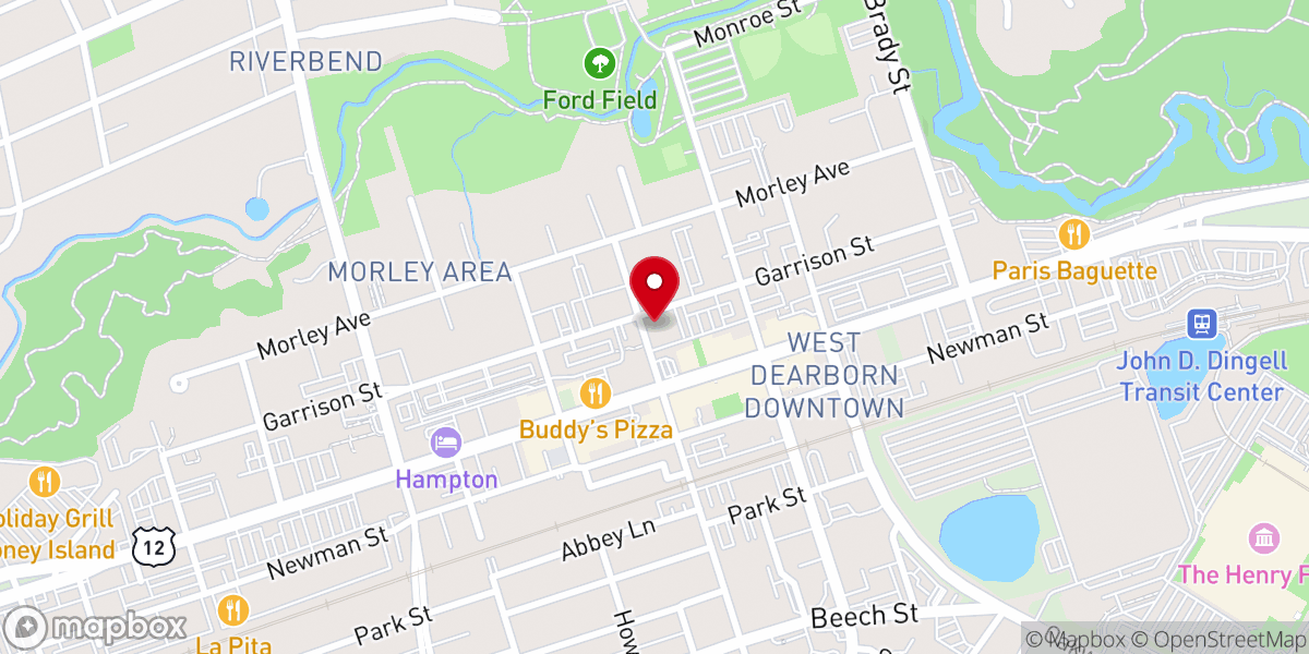 Map showing location of Fairlane Alliance Church