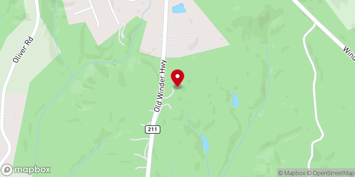 Map showing location of Chestnut Mountain Church of Christ