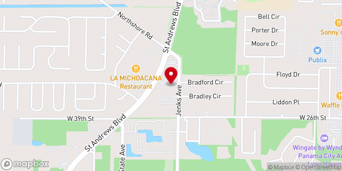 Map showing location of Emerald Coast Fellowship
