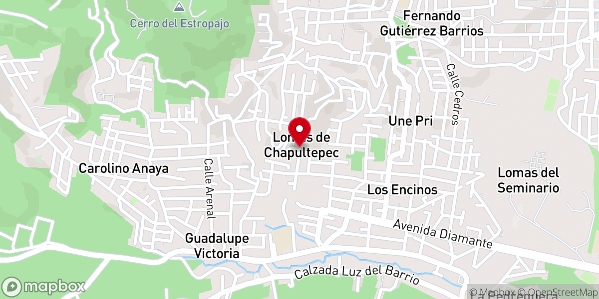 Map showing location of Iglesia cristiana Luz y Vida