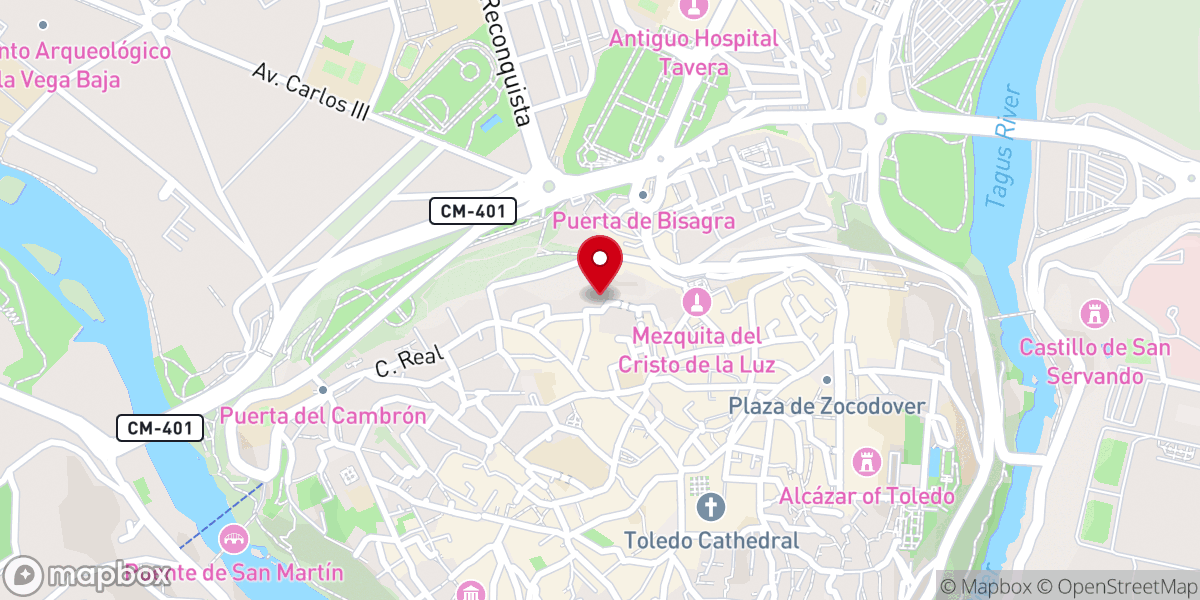 Map showing location of Monasterio de Santo Domingo El Real