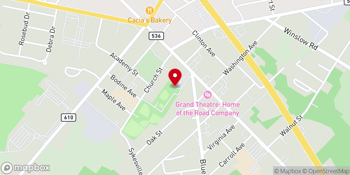 Map showing location of Joy Community Fellowship of Williamstown