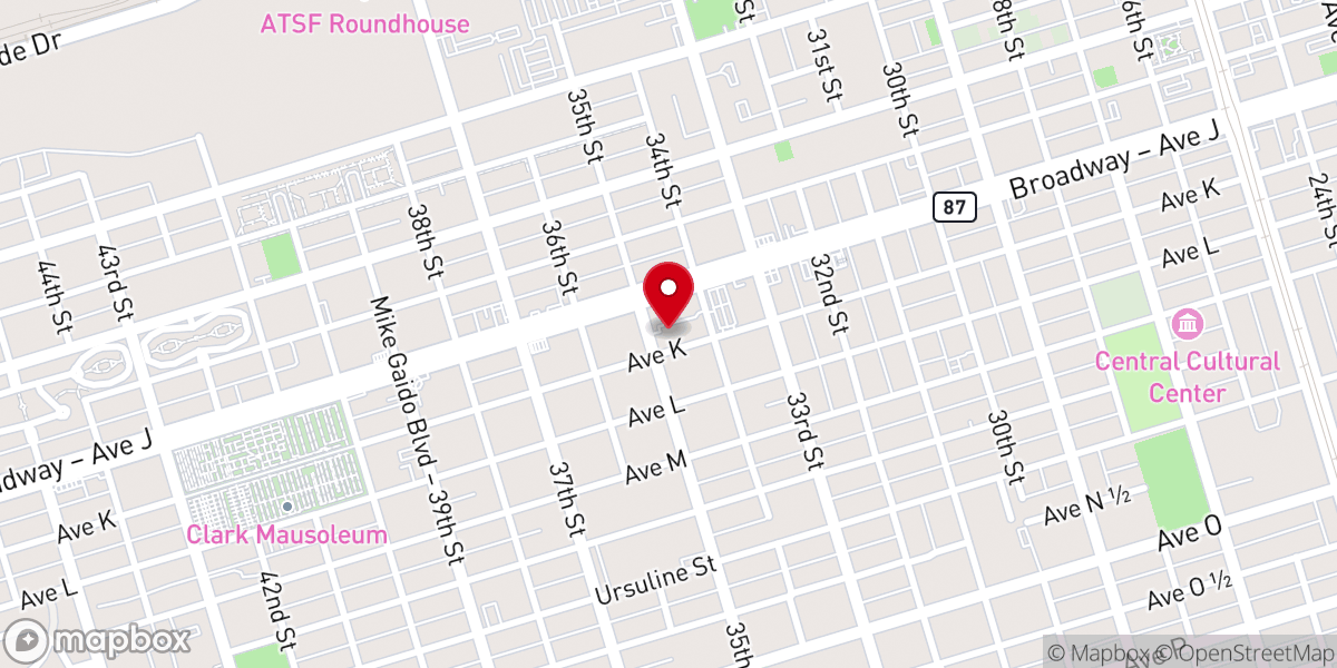 Map showing location of Saint Patricks Church