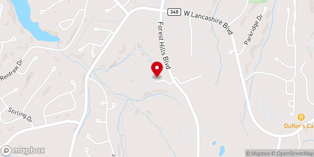 Map showing location of Presbyterian Church