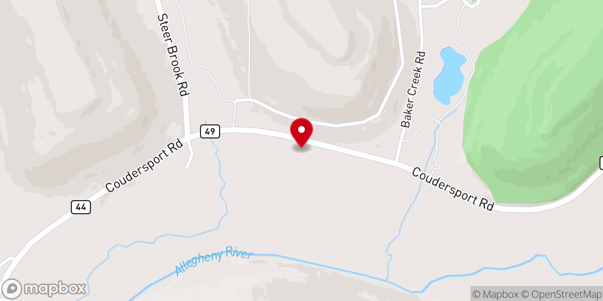 Map showing location of North Eulalia Baptist Church