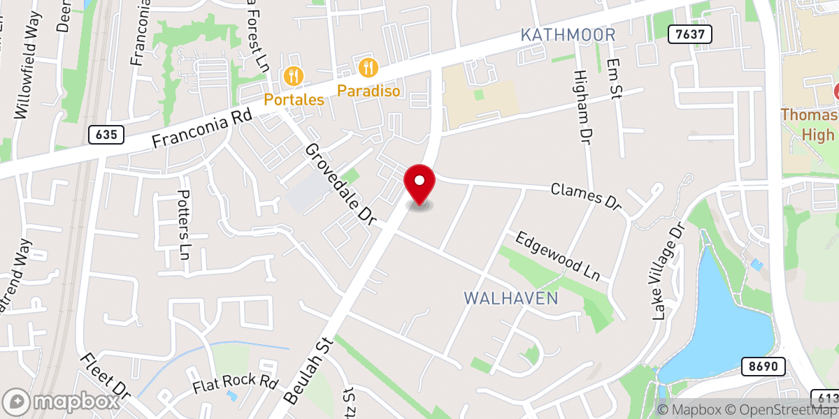 Map showing location of Franconia Alliance Church