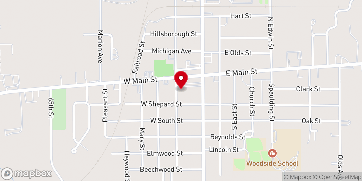 Map showing location of His Place Outreach Center
