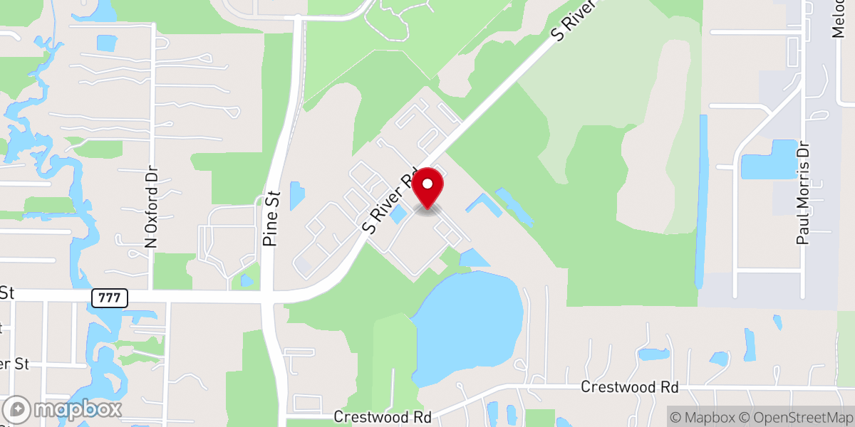 Map showing location of Living Hope Church