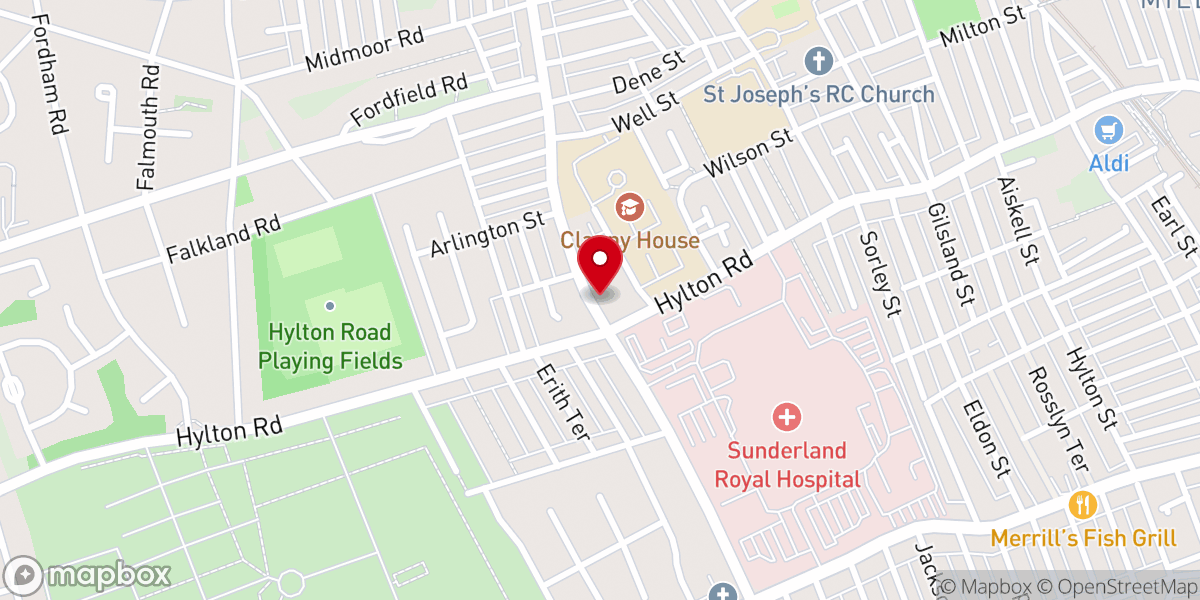 Map showing location of RCCG LIVINGPRAISE SUNDERLAND