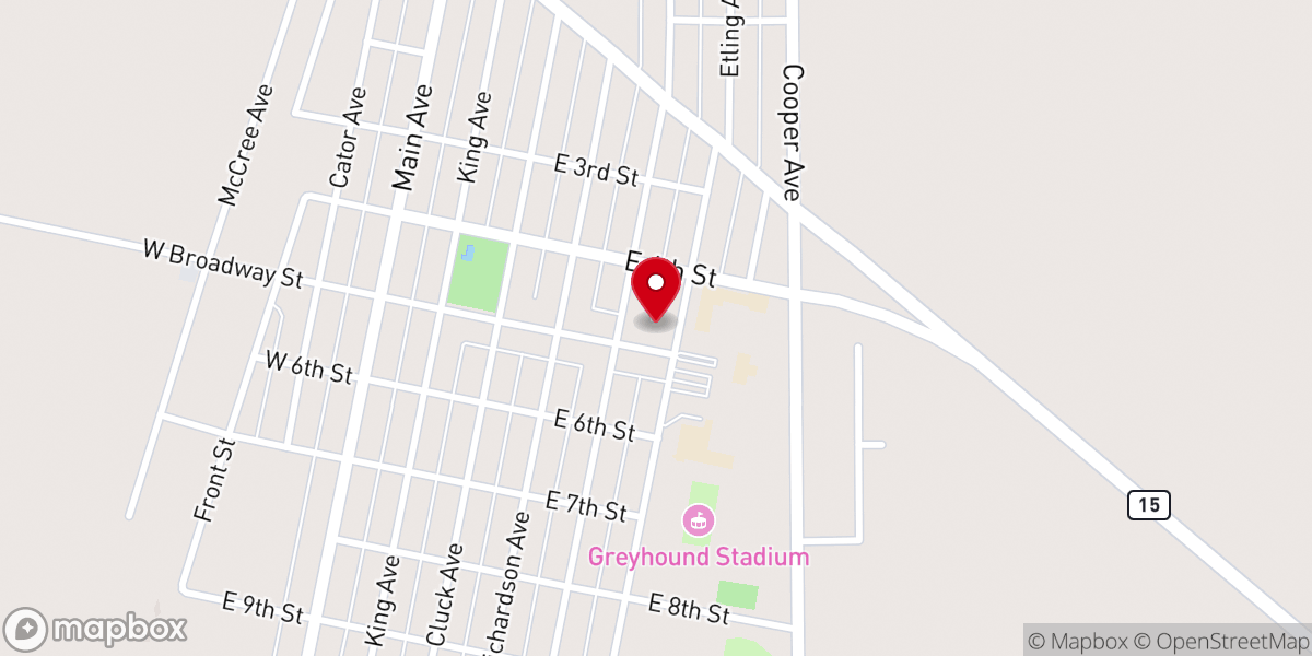 Map showing location of United Methodist Church