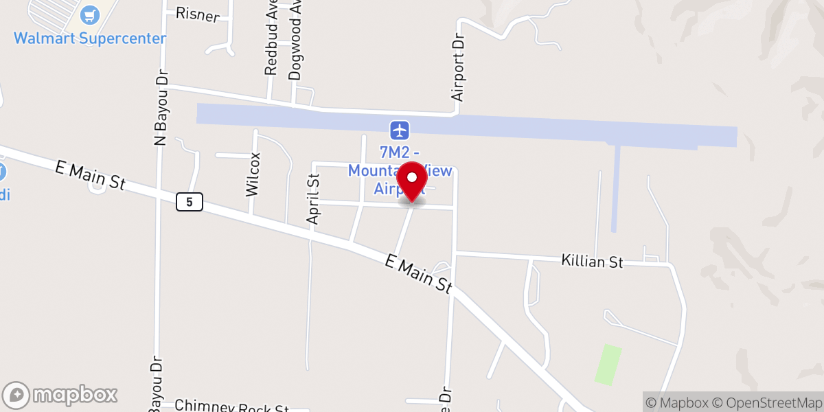 Map showing location of Heritage Baptist Church