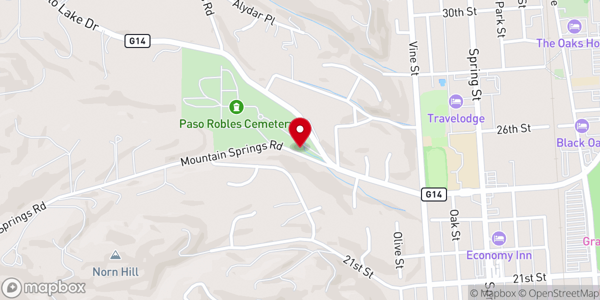 Map showing location of Iglesia Del Dios Vivo Columna Y Apoyo De La Verdad Paso Robles