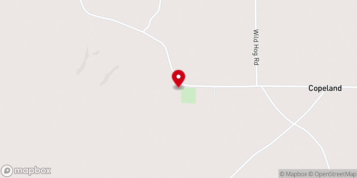 Map showing location of Copeland Church of God