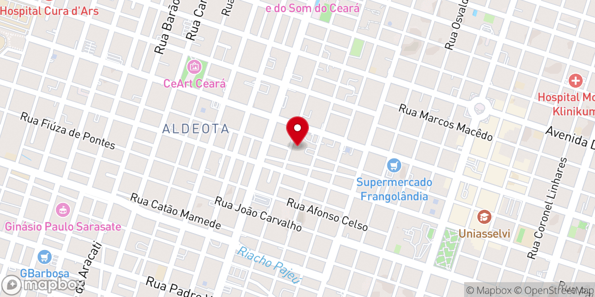 Map showing location of Primeira Igreja Batista de Fortaleza