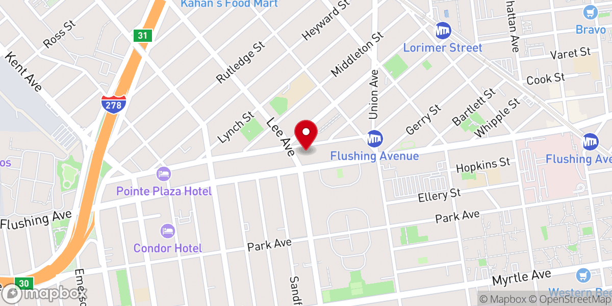 Map showing location of Bais Menachem Tzvi Wallabout
