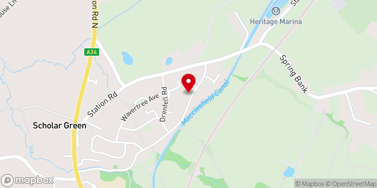Map showing location of Kent Green Methodist Church