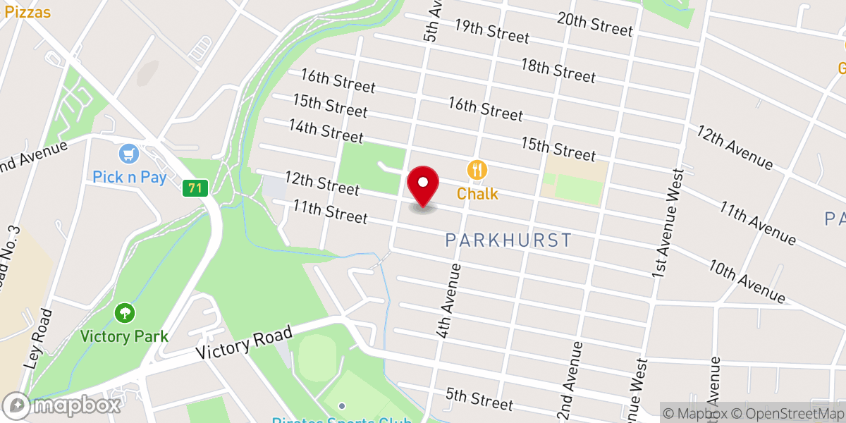 Map showing location of St Paul's Anglican Church Parkhurst