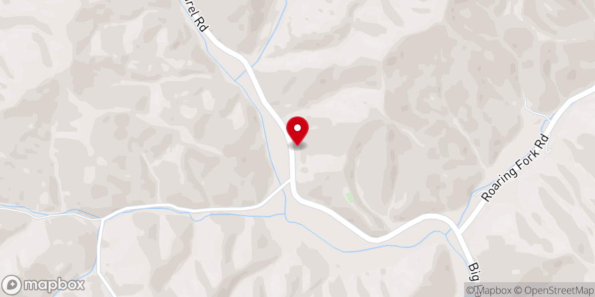 Map showing location of Big Laurel Mennonite Church