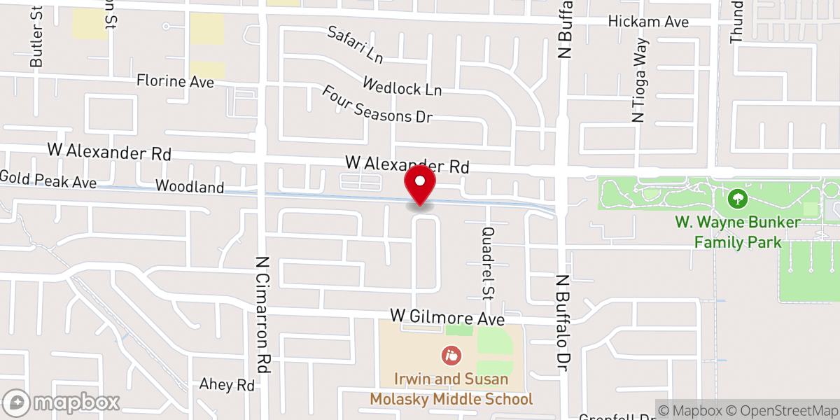 Map showing location of Meadows Fellowship Foursquare Church