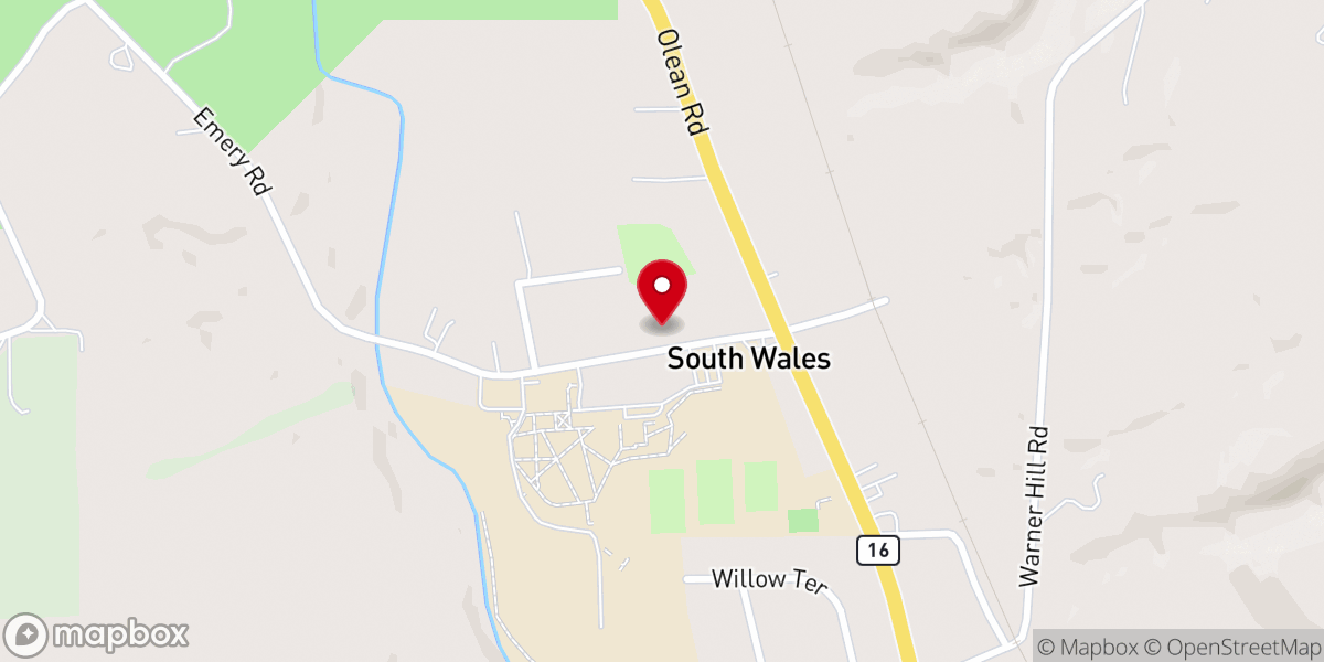 Map showing location of South Wales Presbyterian Church