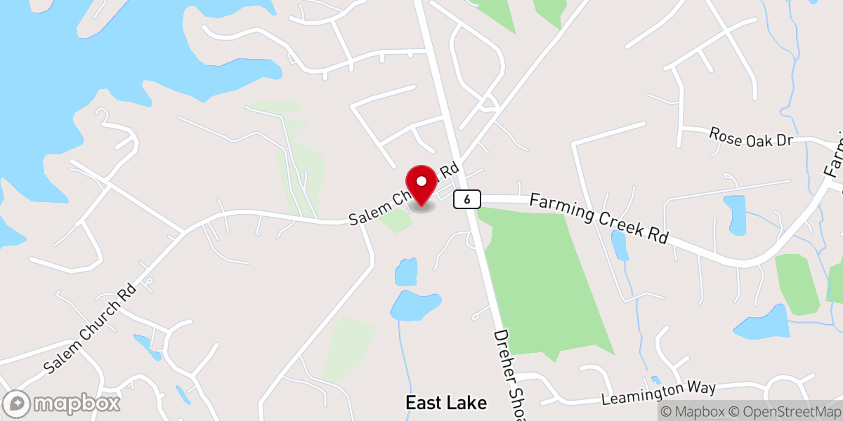 Map showing location of Salem United Methodist Church
