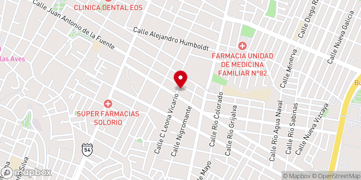 Map showing location of Parroquia del Sagrado Corazón de Jesús