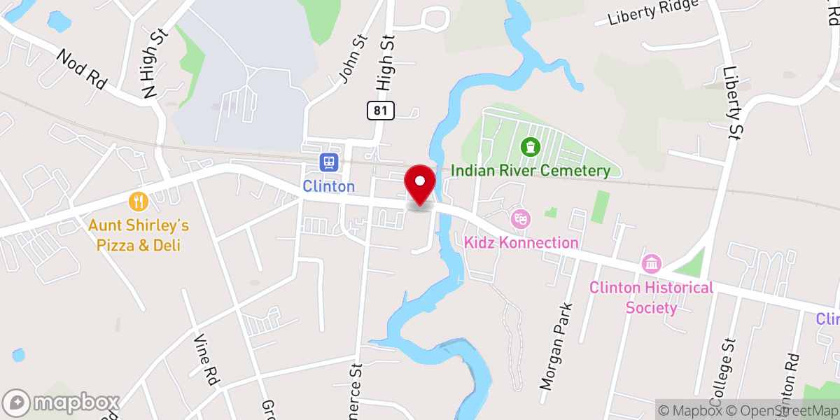 Map showing location of Clinton Art Gallery