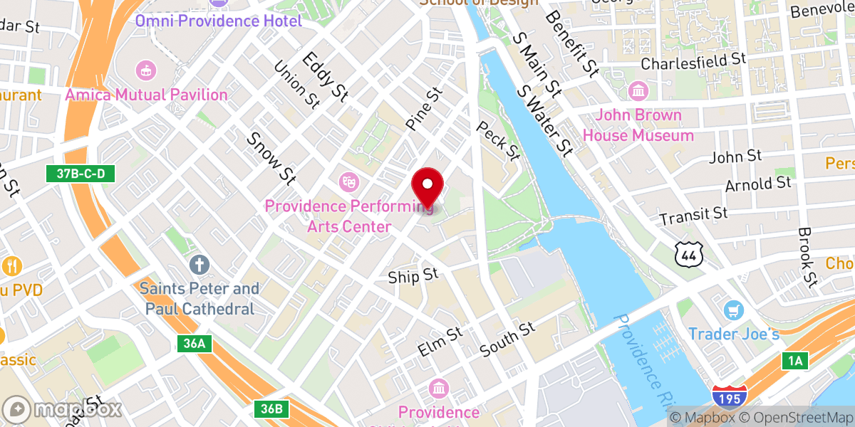 Map showing location of Trinity Presbyterian Church