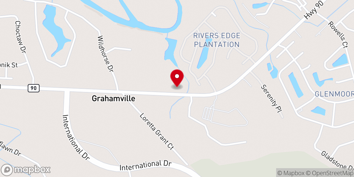 Map showing location of True Vine Missionary Baptist