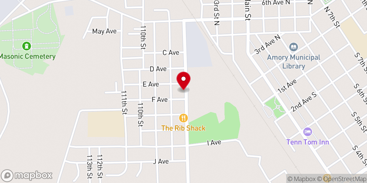 Map showing location of Gattman United Methodist Church
