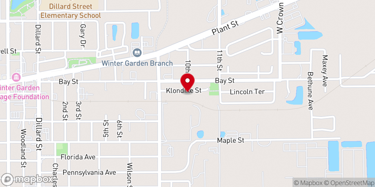 Map showing location of Westside Family Worship Center