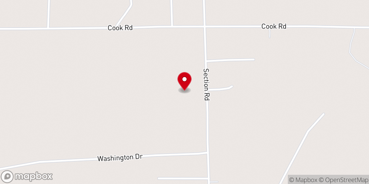 Map showing location of Mount Oliver Church