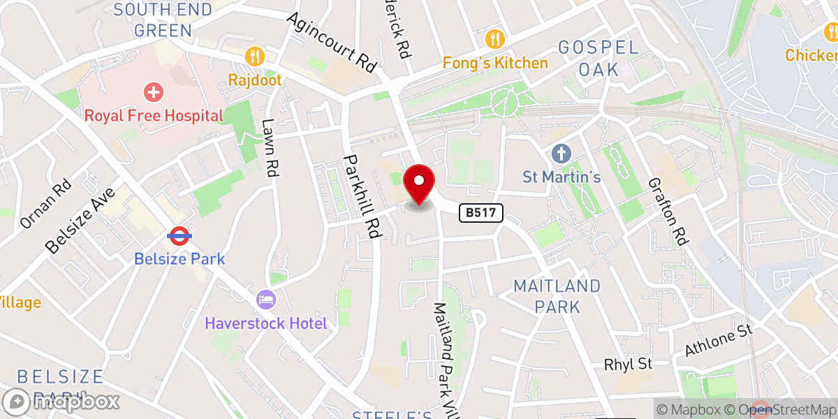 Map showing location of St Dominic's Priory - The Rosary Shrine