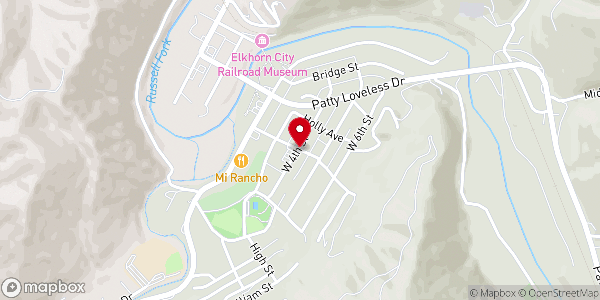 Map showing location of Elkhorn City Church of Christ