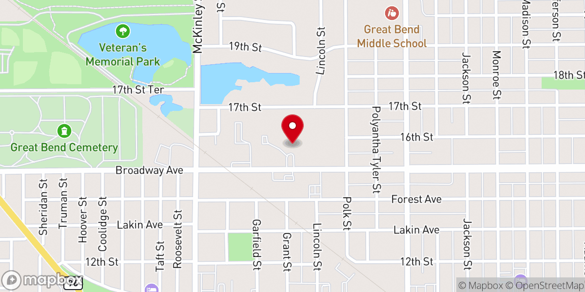 Map showing location of Dominican Sisters of Peace