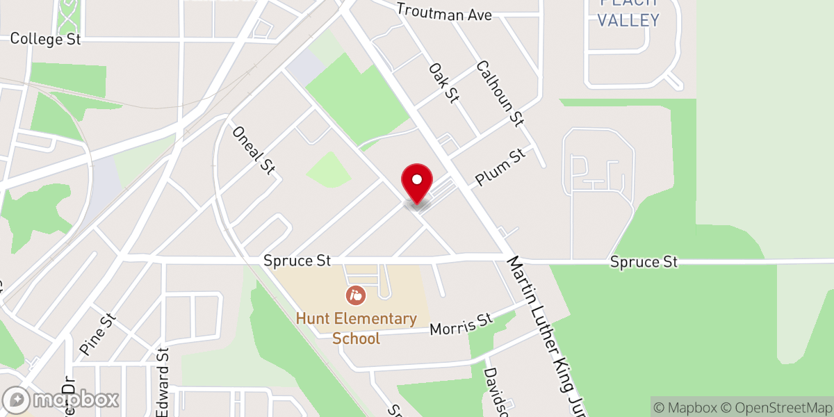 Map showing location of The Historic Central Union Missionary Baptist Church
